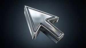 Chrome 3D Arrow