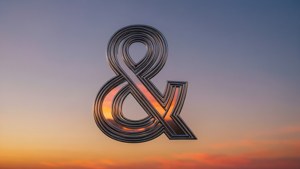 Chrome Ampersand Sunset