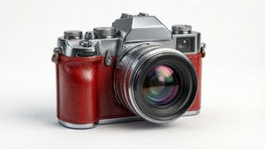 Chrome and Leather Camera Emoji