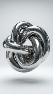 Chrome Knot Sculpture