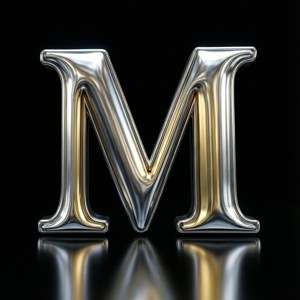 Chrome Letter M