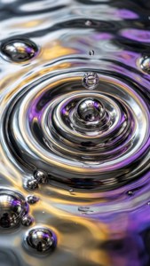 Chrome Liquid Ripples