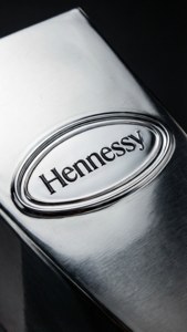 Chrome Metal Hennessy Label