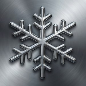 Chrome Metal Snowflake
