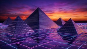 Chrome Pyramids Sunset