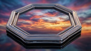 Chrome Reflection Octagon