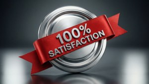Chrome Ribbon Satisfaction Badge