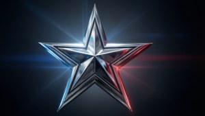 Chrome Star on Dark