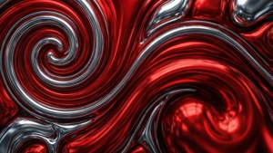 Chrome Swirl Y2K Red