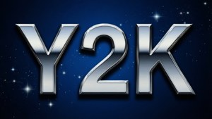 Chrome Y2K Typography