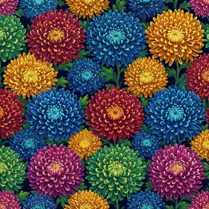 Chrysanthemum Pattern Tile