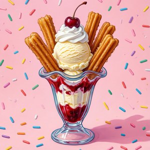 Churro Ice Cream Sundae