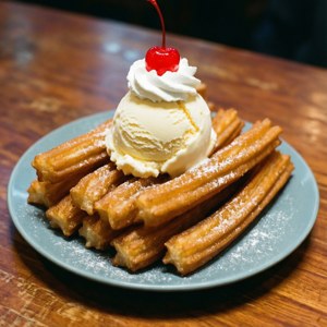 Churros Ice Cream Platter