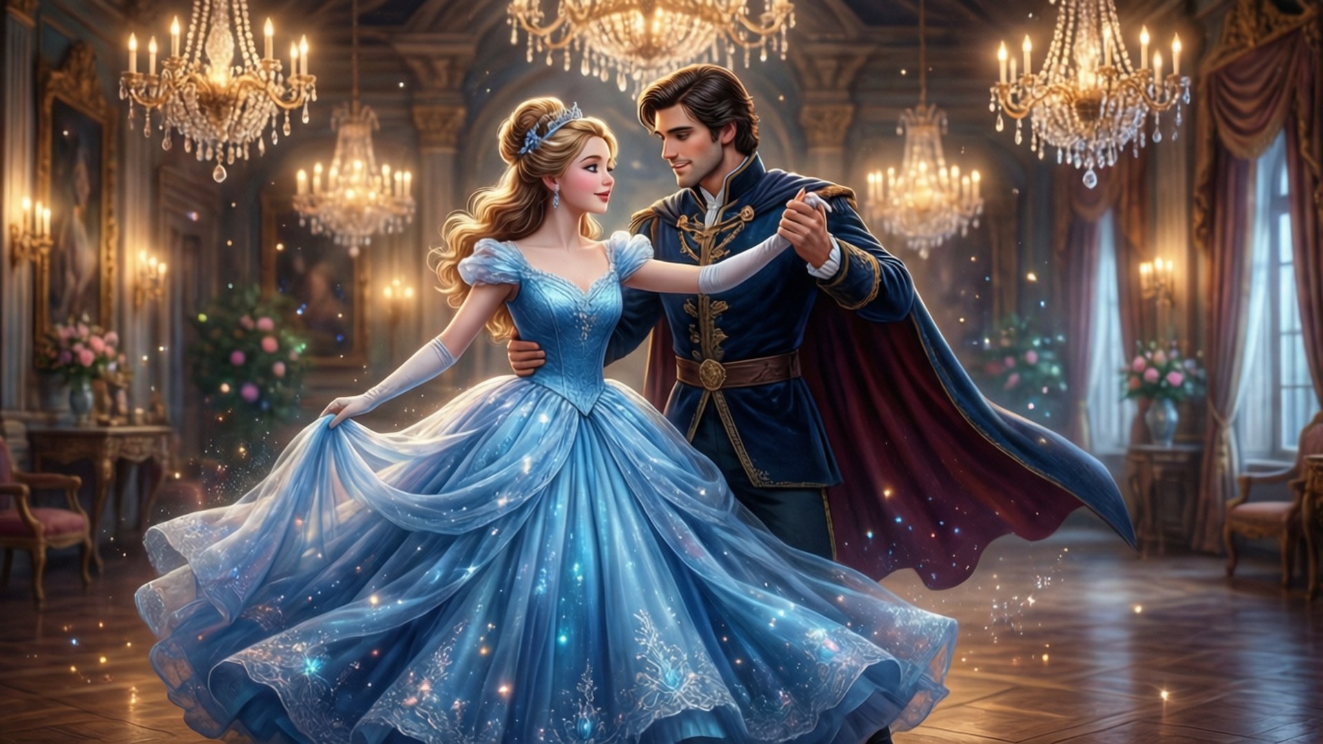 Cinderella's Ballroom Dance by Wallpapers.art Studio