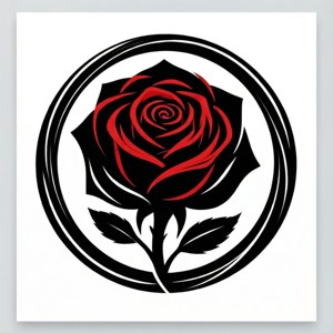 Circle Frame Rose