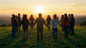 Circle of Unity at Sunset