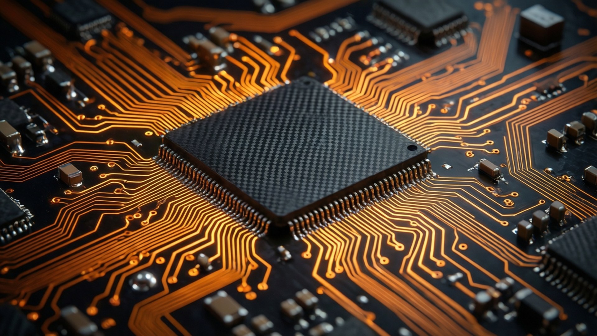 Circuit Board Macro by Wallpapers.art Studio