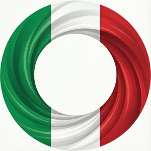 Circular Italian Flag Wreath