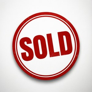 Circular Sold Stamp White