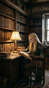 Ciri in the Library