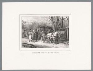 'Citadine'-omnibus en berline buiten de stad