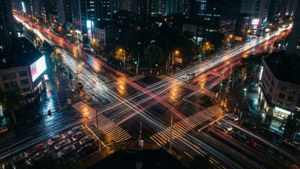 City Grid Light Trails