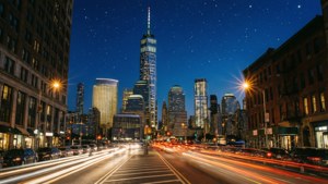 City Lights and Light Trails