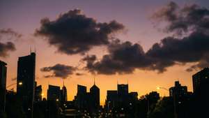 City Silhouette Clouds
