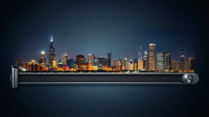 City Skyline Scroll Bar