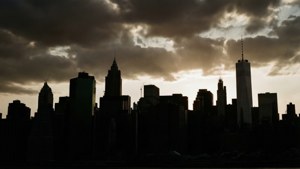 City Skyline Sepia