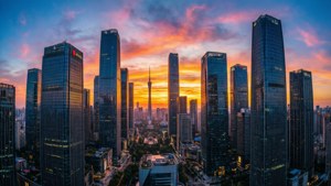 City Sunrise Skyline
