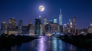 City Under Supermoon