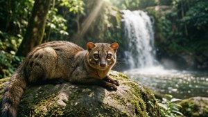 Civet by Waterfall