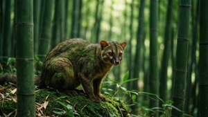 Civet in Bamboo Forest