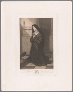 Clara van Assisi, geknield in gebed
