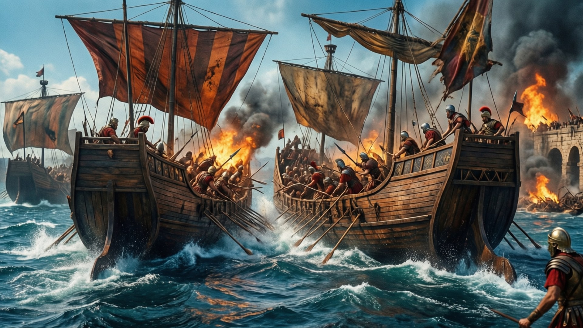 Clash at Sea by Wallpapers.art Studio
