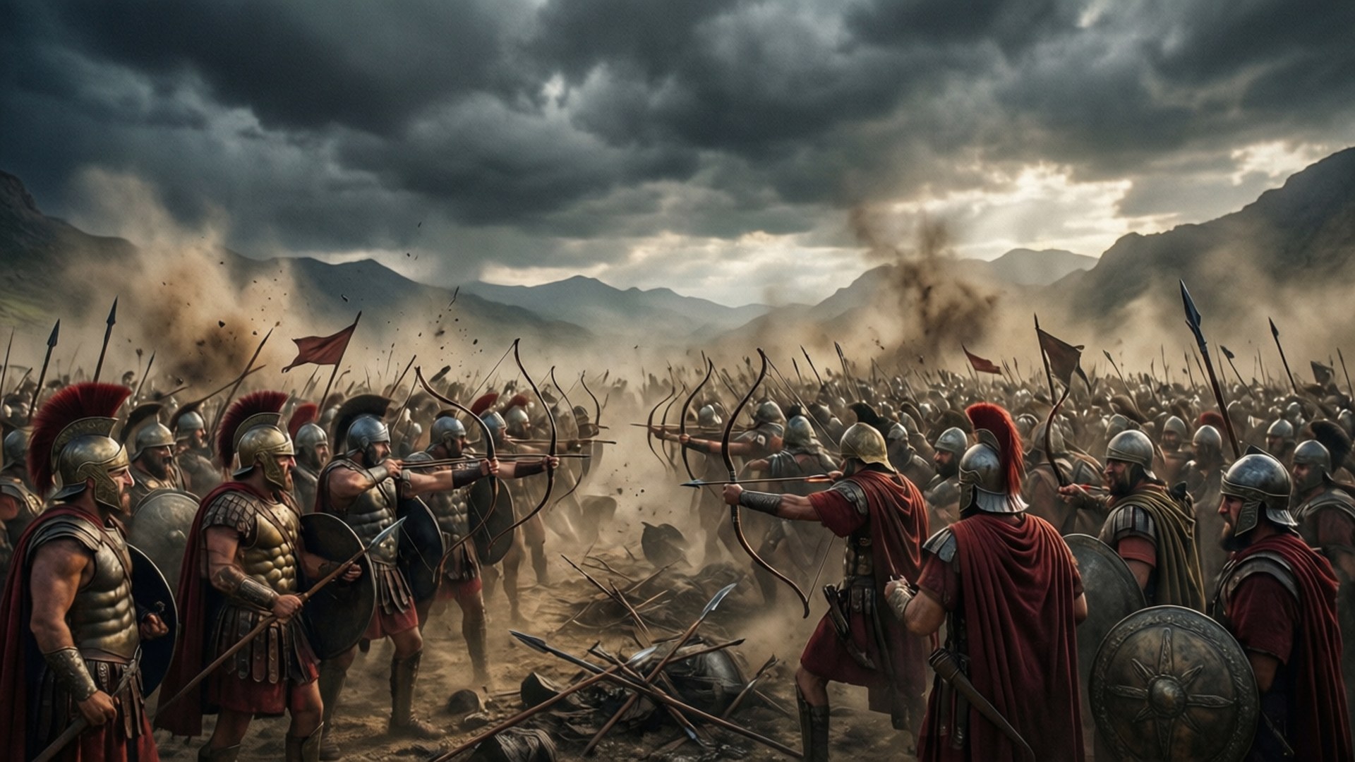 Clash of the Ancients by Wallpapers.art Studio