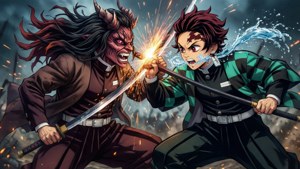 Clash with Tanjiro