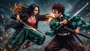Clash with Tanjiro