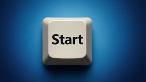 Classic Blue Start Button