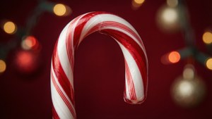 Classic Candy Cane Bokeh