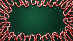 Classic Candy Cane Border