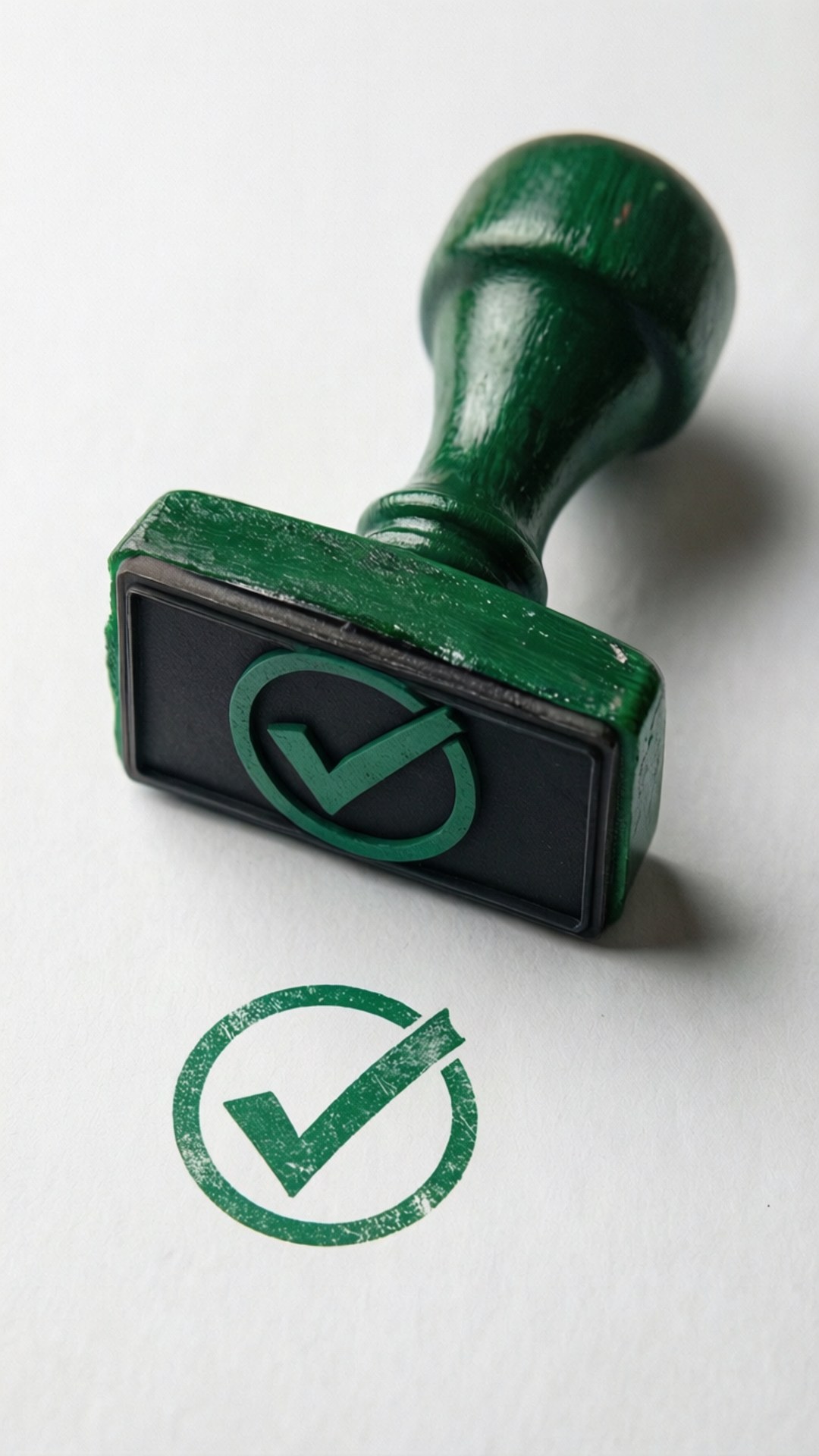 Classic Green Approved Stamp by Wallpapers.art Studio
