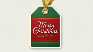 Classic Merry Christmas Tag