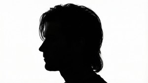 Classic Mullet Profile Silhouette