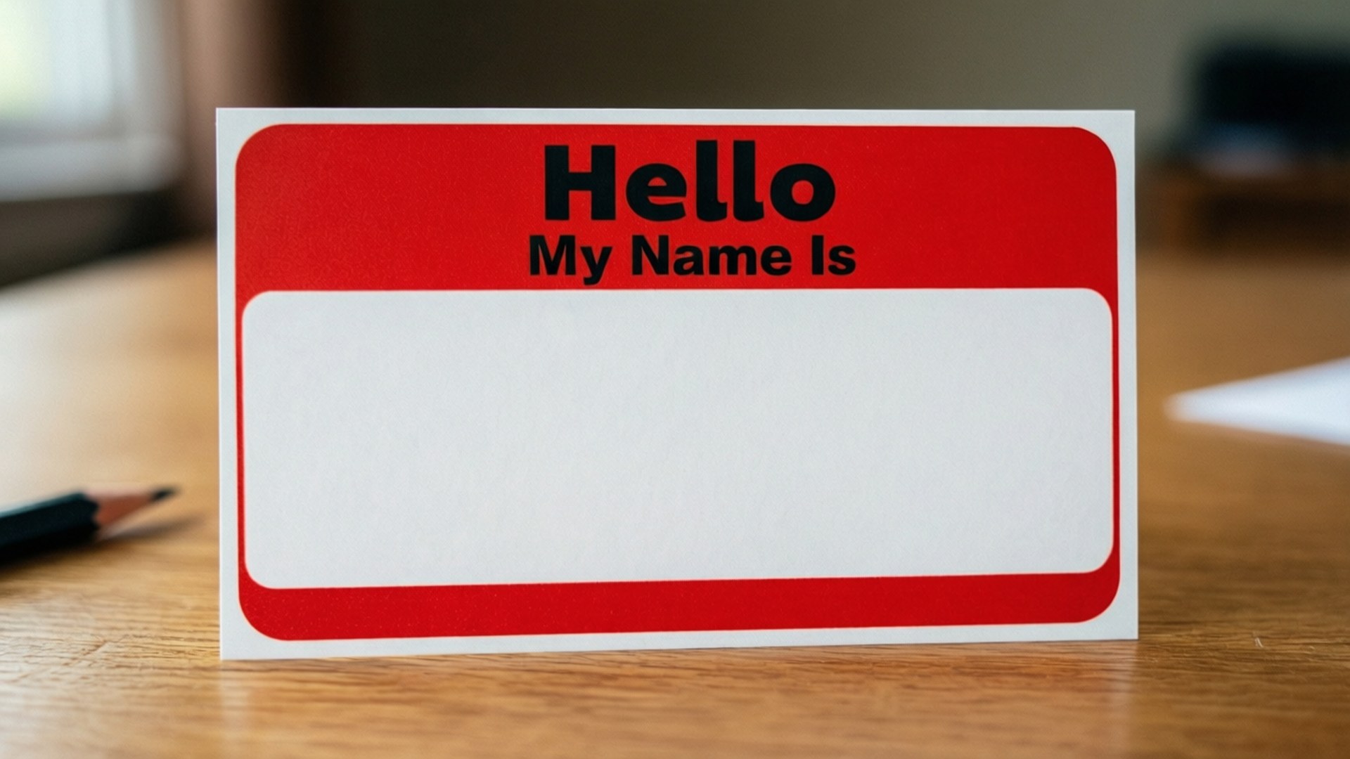 Classic Name Tag Sticker by Wallpapers.art Studio