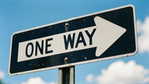 Classic One Way Sign