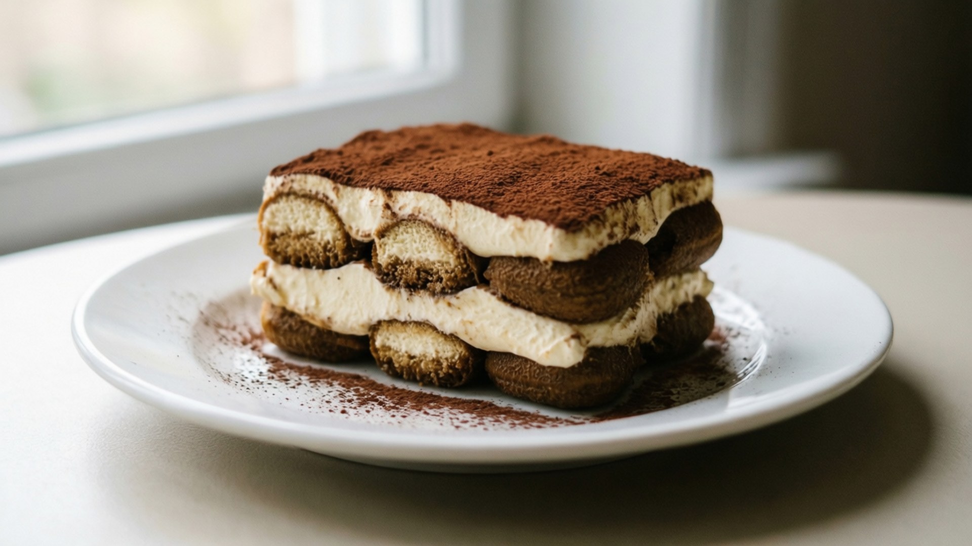 Classic Tiramisu Slice by Wallpapers.art Studio