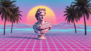 Classic Vaporwave Grid