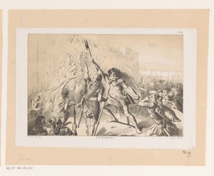 Claudius Civilis bestormt de Romeinse legerplaats Vetera